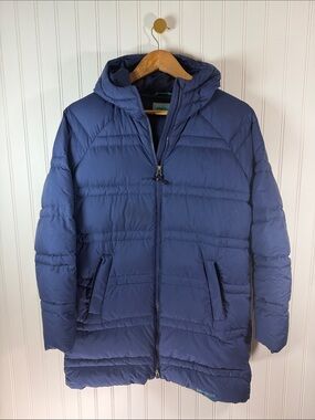 Marmot Girls Hooded Navy Puffer 700FILL Down Jacket XL
